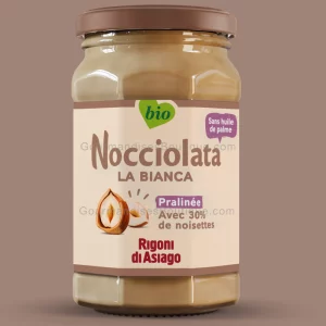 El mordjene Pâte à tartiner alternative - Délicieuse gourmandise pralinée avec 30 % de noisettes (Bianca Nocciolata).